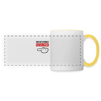 Divorce Séparation Mariage Ex Partie au divorce - Mug panoramique contrasté et blanc - blanc/jaune - Devant