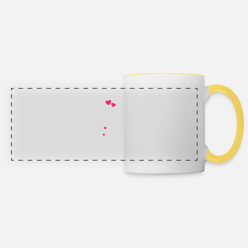 t shirt 02 - Panoramic Mug - white/yellow