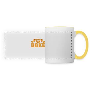 Bread Baking Gift Bakery Quote Baker - Panoramic Mug - white/yellow - Front
