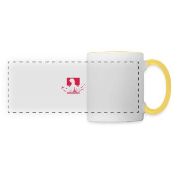Grip training is my cardio - Panoramic Mug - white/yellow - Front