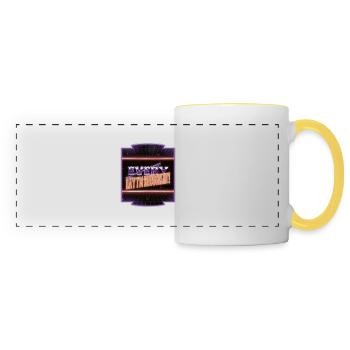 Dictons Geek Gift Blagues Cool Statement - Mug panoramique contrasté et blanc - blanc/jaune - Devant