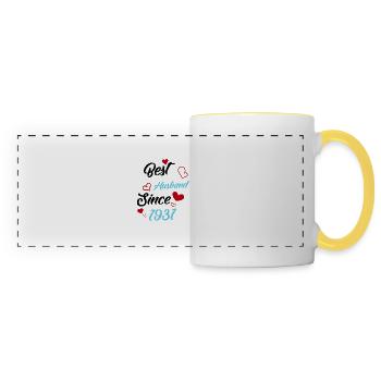 Best Husband Since 1931 Wedding - Panoramic Mug - white/yellow - Front