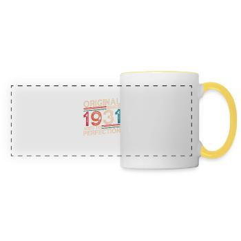 Original since 1931 Aged to perfection - Panoramic Mug - white/yellow - Front