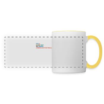 Teaching American Football Coaches - Panoramic Mug - white/yellow - Front