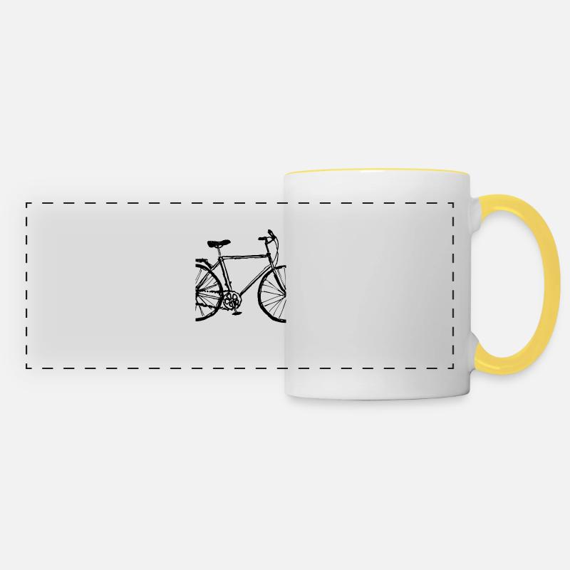 Bicycle - Panoramic Mug - white/yellow