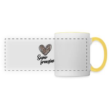 Super frangine - Mug panoramique contrasté et blanc - blanc/jaune - Devant