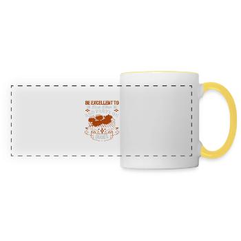 BE EXCELLENT TO EACH THER AND PARTY ON DUDES - Panoramic Mug - white/yellow - Front