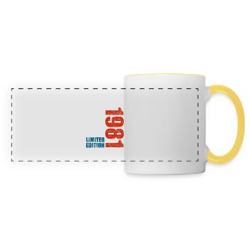 42th Birthday Men Women 42 Years 1981 Funny Gift - Panoramatasse - Weiß/Gelb - Vorne