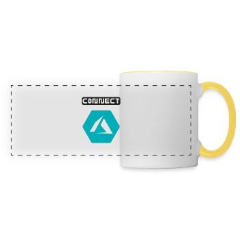 Internet Connect people - Panoramic Mug - white/yellow - Front