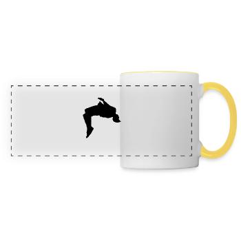 Trampoline - Mug panoramique contrasté et blanc - blanc/jaune - Devant