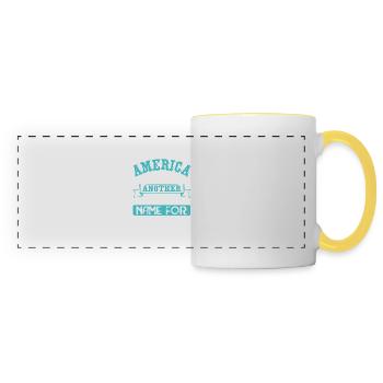 AMERICA IS ANOTHER NAME FOR OPPORTUNITY - Panoramic Mug - white/yellow - Front