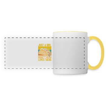 Just A Girl Who Loves Tacos Cinco De Mayo Mexican - Panoramic Mug - white/yellow - Front