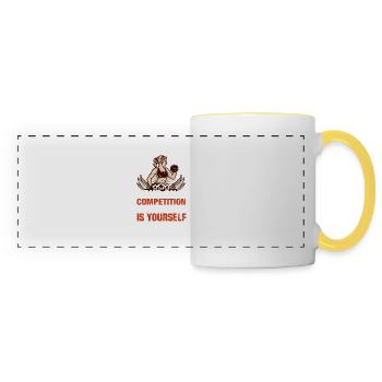 Gymnase - Mug panoramique contrasté et blanc - blanc/jaune - Devant