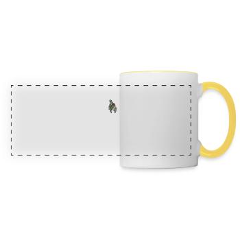 Macaw Parrot I South America Exotic bird for - Panoramic Mug - white/yellow - Front