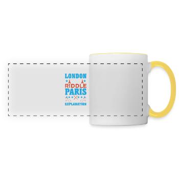 LONDON IS A RIDDLE PARIS IS AN EXPLANATION - Panoramic Mug - white/yellow - Front