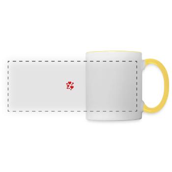 Love is da Bomb Free Love Bomb Explosion - Mug panoramique contrasté et blanc - blanc/jaune - Devant