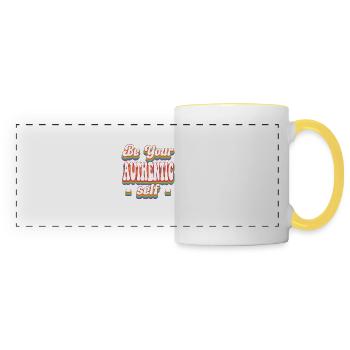 Be Your Authentic Self - Pride Rainbow LGBTQ+ - Panoramic Mug - white/yellow - Front
