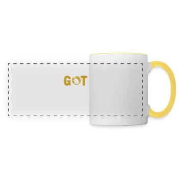Got BBQ Smoker Grilling Garden Party Grill Barbecue - Mug panoramique contrasté et blanc - blanc/jaune - Devant