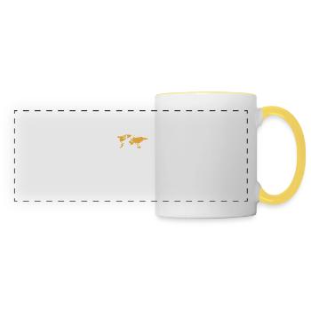 Born to Travel Tourist Guest Traveler Visitor - Panoramic Mug - white/yellow - Front