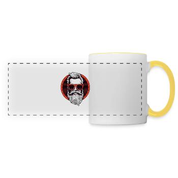 Grand-père le plus cool - Mug panoramique contrasté et blanc - blanc/jaune - Devant
