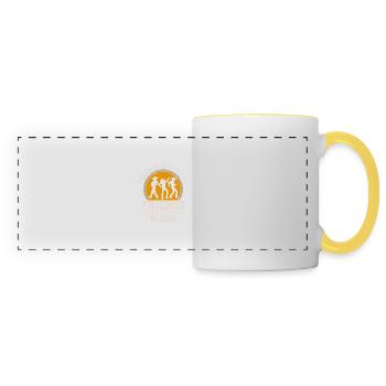 Les amis ne laissent pas les amis Linedance Alone Country - Mug panoramique contrasté et blanc - blanc/jaune - Devant