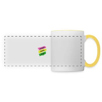 Fête des mères - Mug panoramique contrasté et blanc - blanc/jaune - Devant