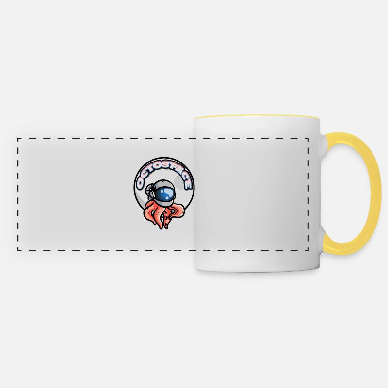 octospace - Mug panoramique contrasté et blanc - blanc/jaune