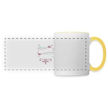 Coding anonymous expect us hack out computer freak - Panoramic Mug - white/yellow - Front