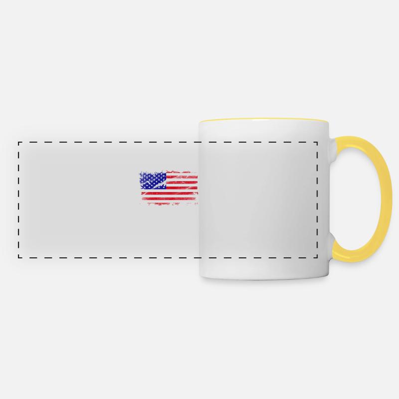 July 4th America Since 1776 - Panoramic Mug - white/yellow