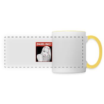 Anime Darling Arigato Senpai Hentai - Panoramic Mug - white/yellow - Front