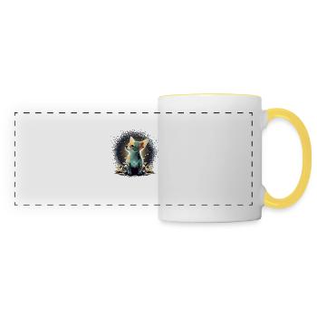 Chihuahua | Puppy Mom Funny Dog Cute Beautiful - Panoramic Mug - white/yellow - Front