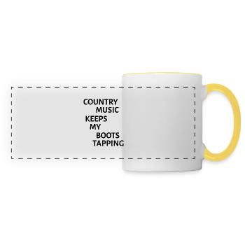 Dancing Dance Music - Panoramic Mug - white/yellow - Front