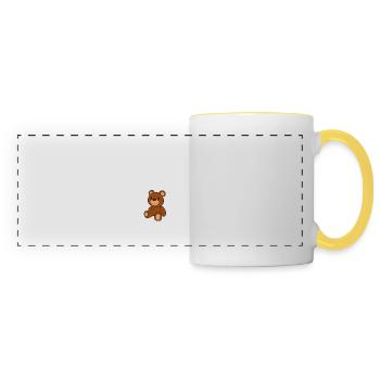 Au Pair Fille Maternelle Nounou - Mug panoramique contrasté et blanc - blanc/jaune - Devant