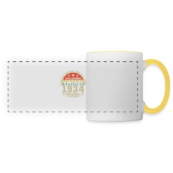 1934 Vintage Birthday - Panoramic Mug - white/yellow - Front