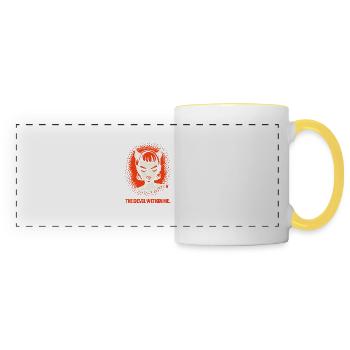 The devil in me - Panoramic Mug - white/yellow - Front