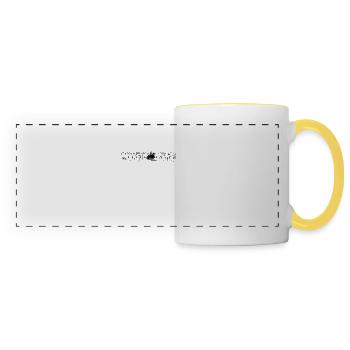 Conception de chant de mer pour les proches tout en chantant - Mug panoramique contrasté et blanc - blanc/jaune - Devant