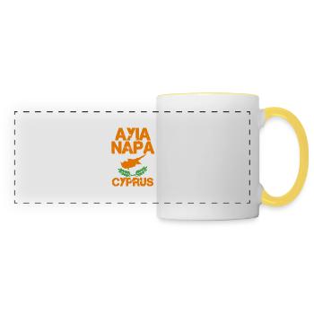 Vintage Ayia Napa - Cyprus - Panoramic Mug - white/yellow - Front