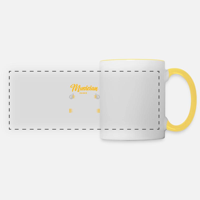 Musician Freakin Awesome Funny Job - Panoramic Mug - white/yellow