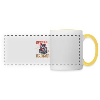 Chinese New Year Year Of The Dragon 2024 - Panoramic Mug - white/yellow - Front