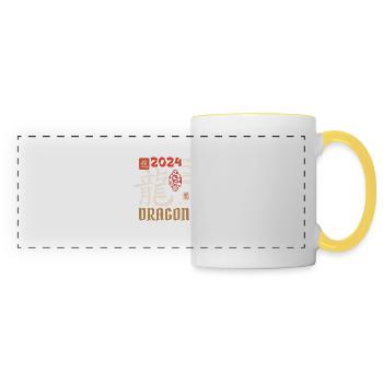 Chinese New Year Year Of The Dragon 2024 - Panoramic Mug - white/yellow - Front