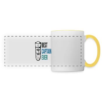 Best Captain ever - Panoramic Mug - white/yellow - Front