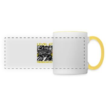 Birthday Level 47 Unlocked Gaming & Gamer - Panoramic Mug - white/yellow - Front