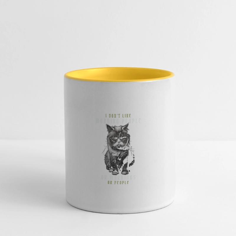 Ich mag keine Morgenmenschen oder Morgenmenschen oder Menschen Panoramatasse