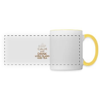 Keep Calm And Drink Long Island Iced Tea Funny - Panoramic Mug - white/yellow - Front