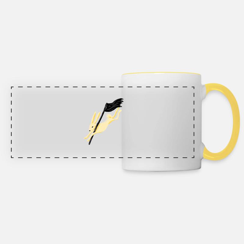 LAPIN - Mug panoramique contrasté et blanc - blanc/jaune