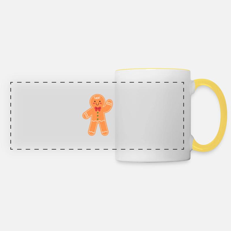 Gingerbread Christmas - Panoramic Mug - white/yellow