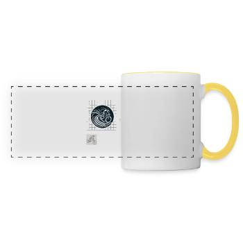 Mountain Bike Downhill - Panoramic Mug - white/yellow - Front