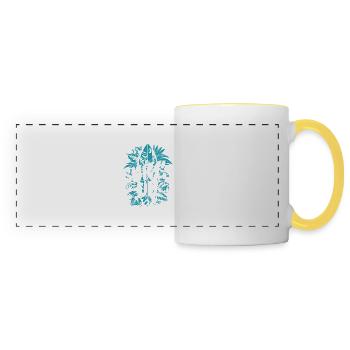 SURF'S UP - Panoramic Mug - white/yellow - Front