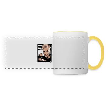 Pixie Cut and Delicious Trendy Sushi - Panoramic Mug - white/yellow - Front