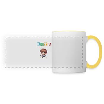 KITA Leavers School Child School Enrollment - Panoramic Mug - white/yellow - Front